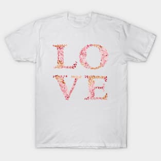 Love 2 - brown & vintage rose T-Shirt